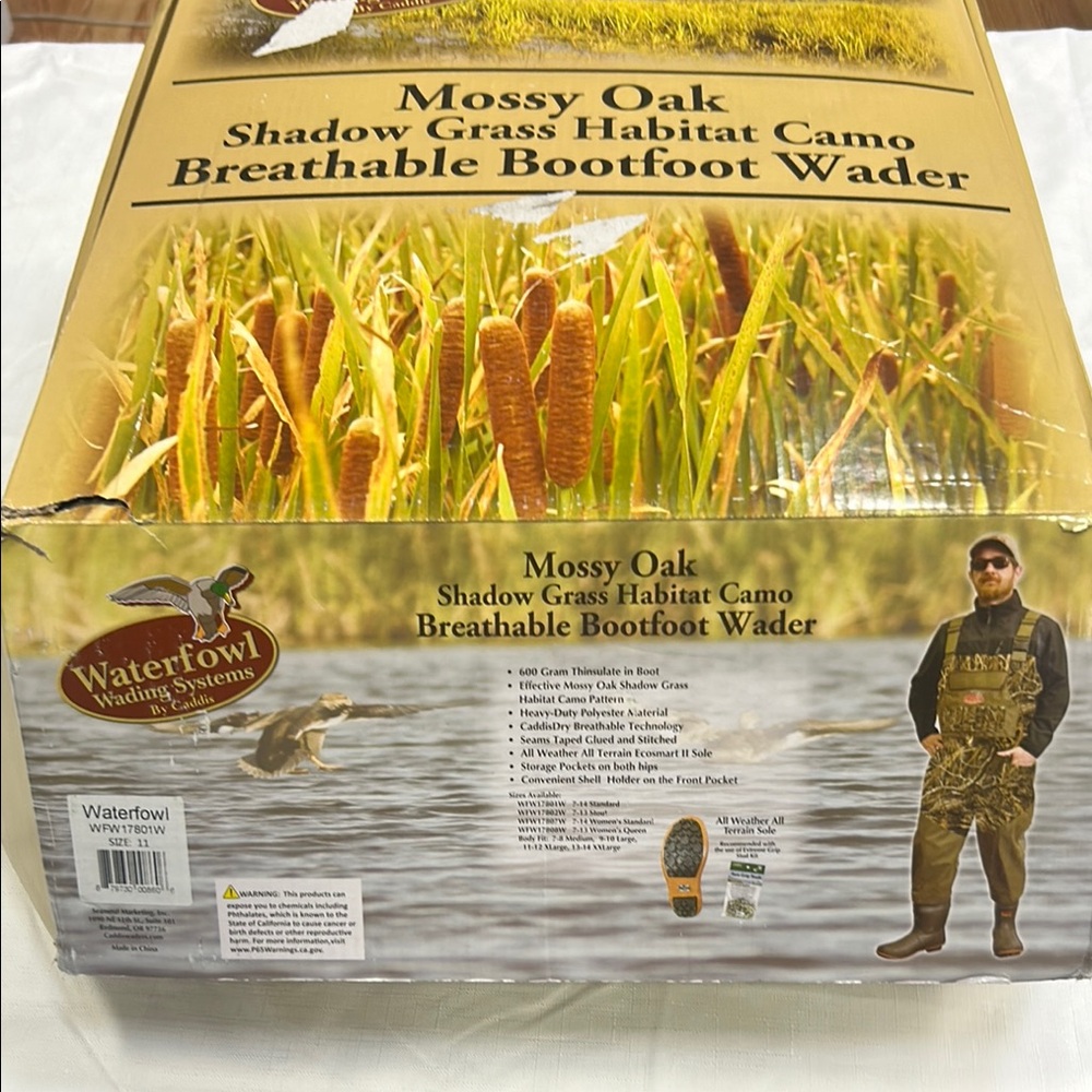 Mossy Oak Shadow Grass Habitat Camo Bootfoot Wader - Picture 2 of 6
